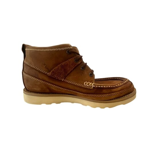 Twisted X Mens Moc Toe Leather Boots Size 8W Brown With Comfort Insole - Picture 4 of 8